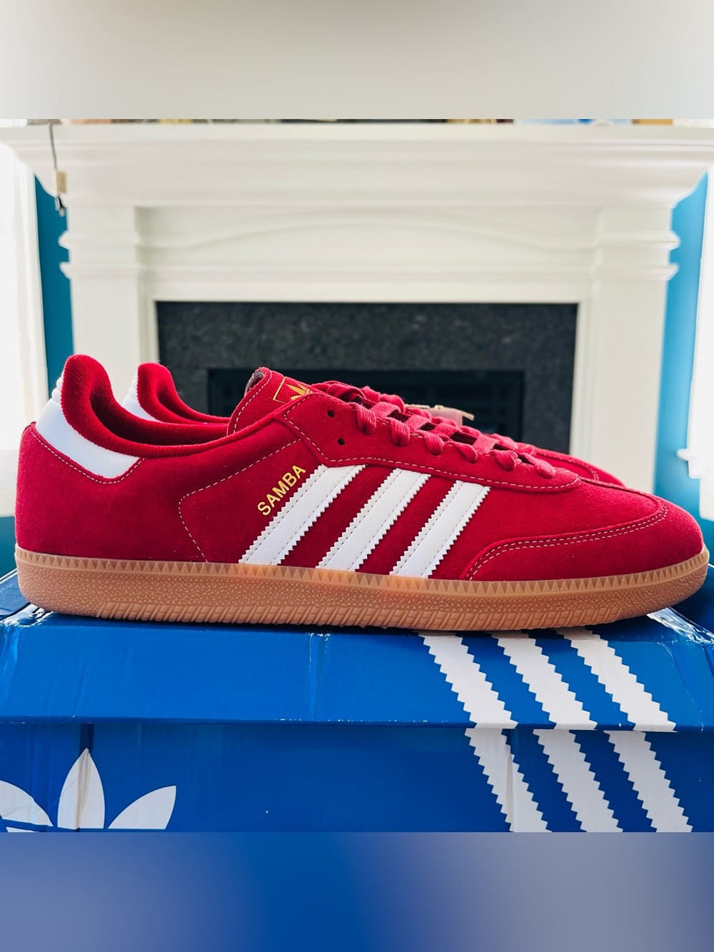 Sz 12 adidas Originals Samba OG Team Victory Red Cloud White Gum KJ2788